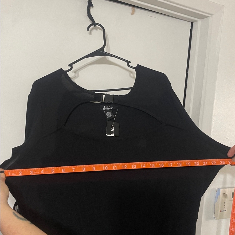 NWT Social Collision black gothic long-sleeve dress. - Picture 9 of 11